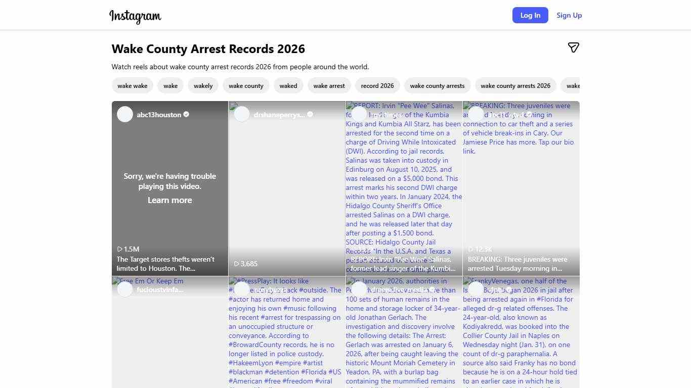 Wake County Arrest Records 2026